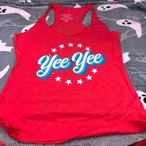 Red Yee Yee tank top